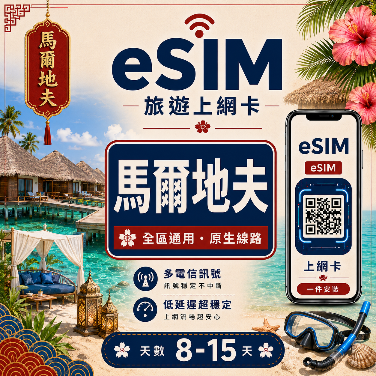 【關島 eSIM卡】不降速 吃到飽 3分鐘自動發貨