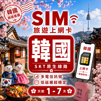 【韓國 SIM卡】不降速 吃到飽