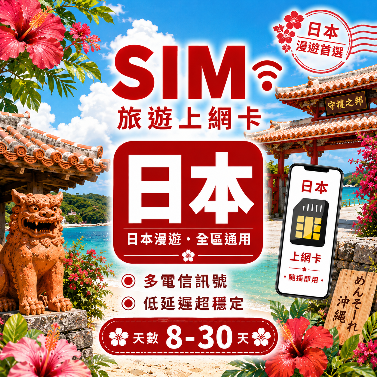 【日本 SIM卡】漫遊 不降速 吃到飽