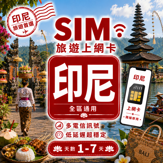 【印尼 SIM卡】不降速 吃到飽