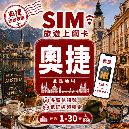 【奧捷 SIM卡】不降速 吃到飽