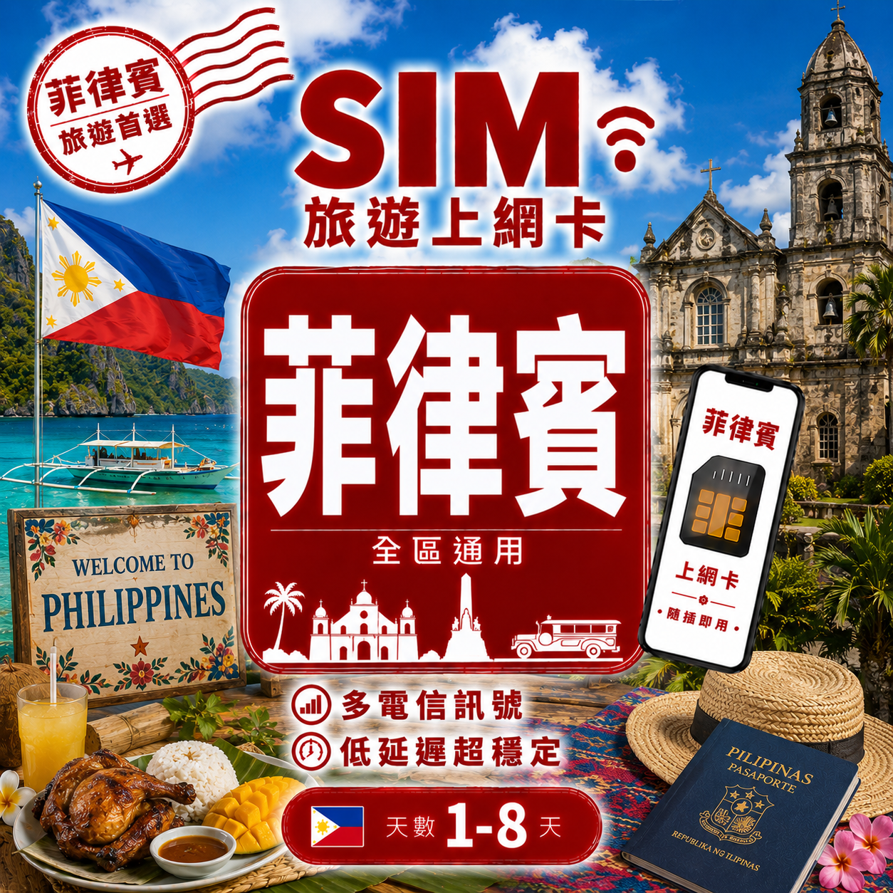 【菲律賓 SIM卡】不降速 吃到飽