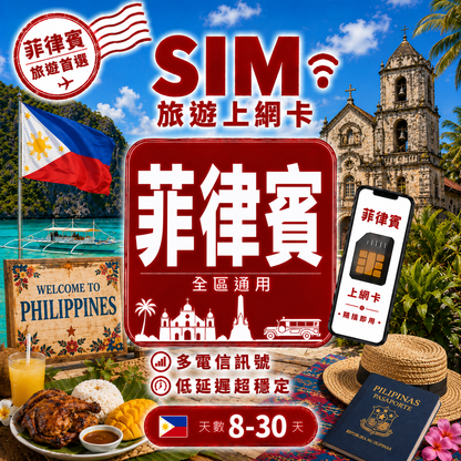 【菲律賓 SIM卡】不降速 吃到飽
