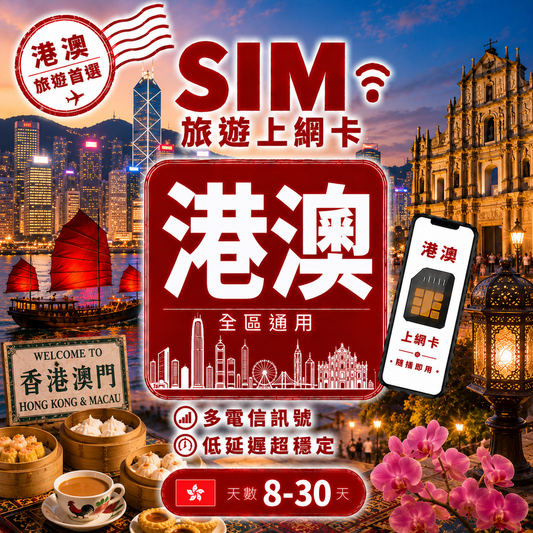 【港澳 SIM卡】不降速 吃到飽