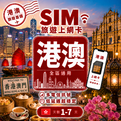 【港澳 SIM卡】不降速 吃到飽