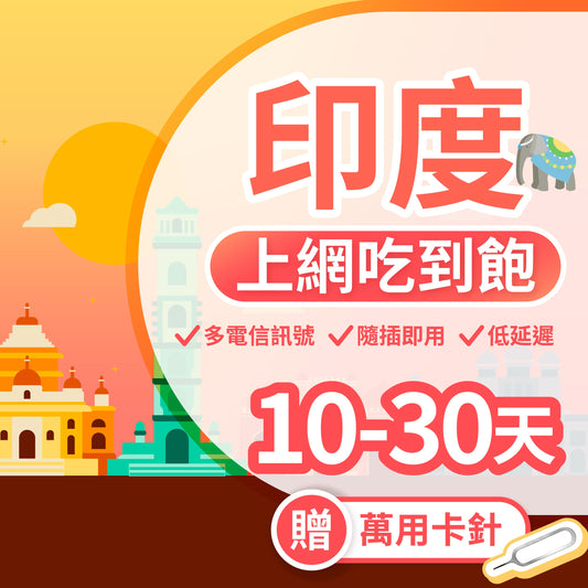 【印度 SIM卡】不降速 吃到飽