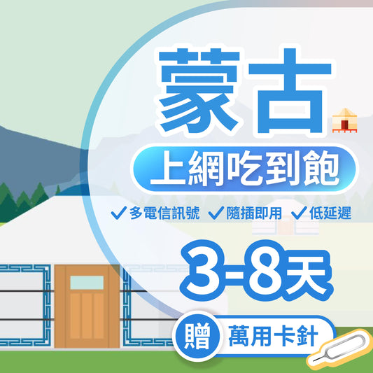 【蒙古 SIM卡】不降速 吃到飽