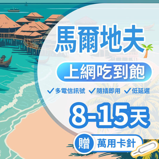 【馬爾地夫 SIM卡】不降速 吃到飽