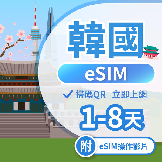 【韓國 eSIM卡】不降速 吃到飽 3分鐘自動發貨