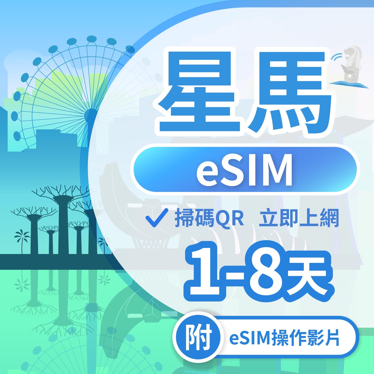 【新馬 eSIM卡】不降速 吃到飽 3分鐘自動發貨