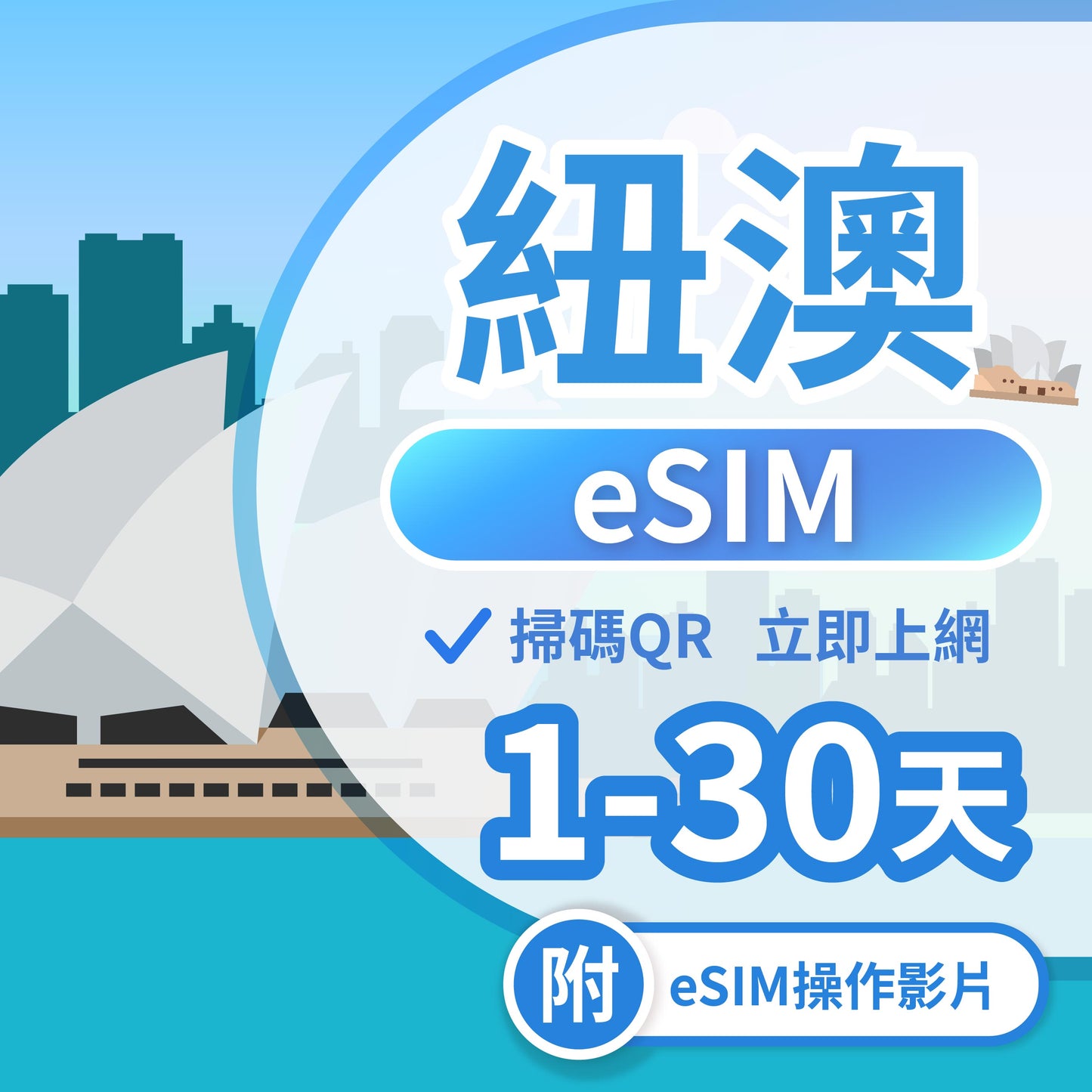 【澳紐 eSIM卡】不降速 吃到飽 3分鐘自動發貨